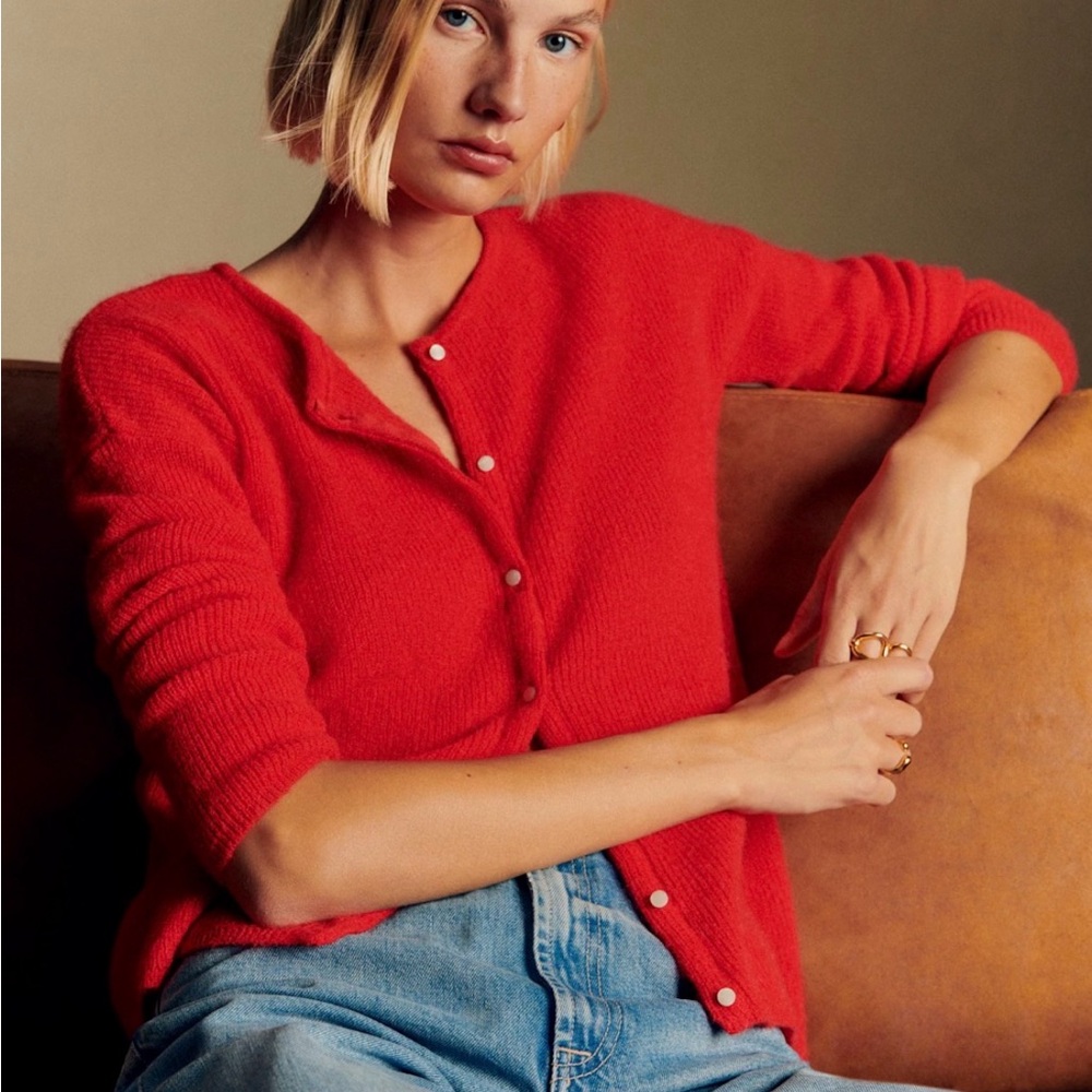Sézane Gaspard Cardigan Red XS